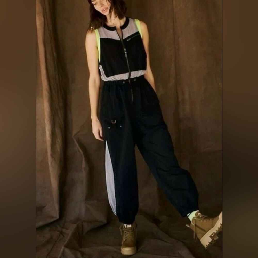NWT Free People Inhale Jumpsuit Cargo Utility One Piece